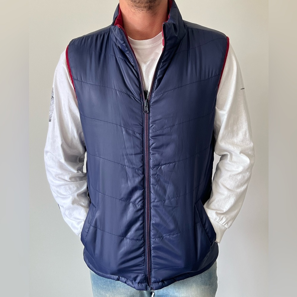 Reversible Blue/Red Winter Puffer Vest